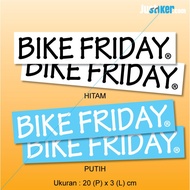 Bike Friday Frame Sticker Logo