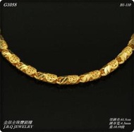 金保全珠寶銀樓(G1058)9999純金 鳳梨雕花 純金項鍊【黃金4.79錢】(金價變動 請詢問新報價)補貨中