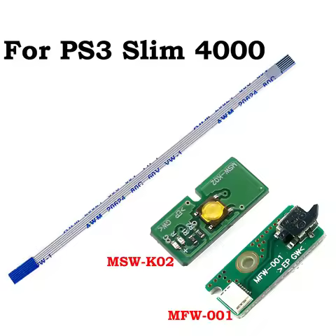 For PS3 4000 CECH 4000 Super Slim Power Button On OFF Switch Board W Eject Ribbon Cable Board Flex C