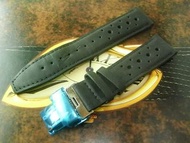 NOS 舊倉底 未印標廠版 SPORTS 22MM 皮錶帶 連 20MM 摺叠錶扣 DEPLOYMENT BUCKLE