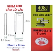 U nails 408J, LĐ, box of 5,000 U4mm wood plank nails x 8mm long loaded with 422J nail gun