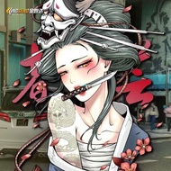 Car Unique Creative Geisha Car Sticker Cartoon Body Sticker Motorcycle Electric Vehicle Scratch Stic