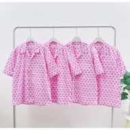 Ami Paris Print Shirt (Pink & White)