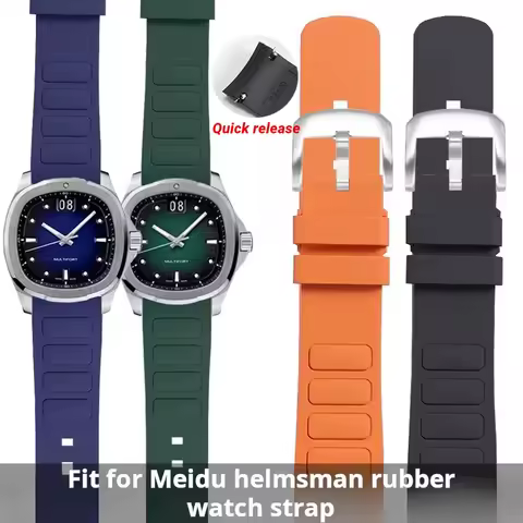 Original Curved Men Rubber Watch Strap For Mido New Multifort TV M049.526 Sport WatchBand Quick rele