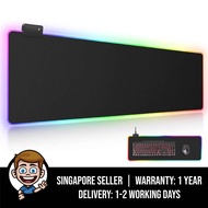 RGB Gaming Mouse Pad, Large Extended Soft Led Mouse Pad with 14 Lighting Modes 2 Brightness Levels