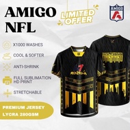 AMIGO NFL Sublimation Microfiber Jersey tshirt Design KL CITY baju jersi baju jersey Malaysia viral 