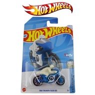 Hot Wheels 1966 Triumph Tiger 100 biru 79 Factory Fresh