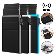 Luxury Rfid Slim Mini Wallet, Metal Credit Card Holder for Men Dompet Rfid Slim Mini, Pemegang Kad K