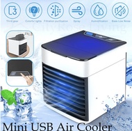 USB Mini Portable Air Conditioner Arctic Air Cooler Humidifier Purifier LED Light Personal Space Fan