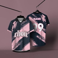 [Cautop] Choii Men's Jersey Thailand Virus Custom Jersey Ootd Collar Retro Collar Jersey Collar
