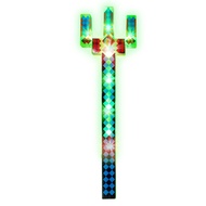 Windy City Novelties - LED Light up Green Trident Kids Toy | Pixel Toys 80s Retro Gaming Flashing Gl