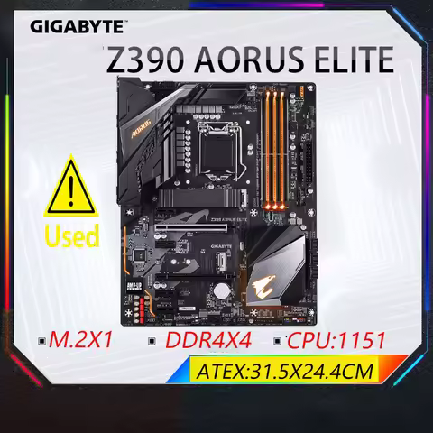 GIGABYTE Z390 AORUS ELITE LGA1151 With Intel Z390 SATA 6Gb/s ATX Intel Motherboard