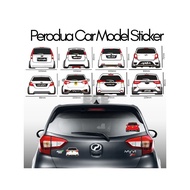 🔥PERODUA Car Model Sticker🔥(❌No Plat)Myvi/Bezza/Aixa/Viva/Alza/Myvi'18/Axia/Ativa/Aruz Rear Car Stic