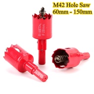 M42 Hole Saw 60mm - 150mm Bi-Metal Saw Tip Drill Multipurpose Drill Bit for Wood Metal Alloy