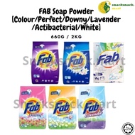- FAB Soap Powder[Colour/Perfect/Downy/Lavender/Antibacterial/White] [660g / 2kg]]