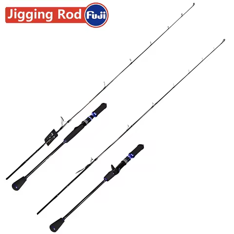Ultra Light FUJI Guide Ring Slow Jigging Rod,Carbon Fiber Sea Fishing Rod Tackle,1.8m 1.98m Spinning