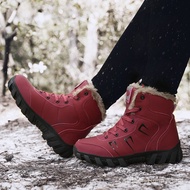 Men's Winter Snow Boots with Fleece Lining, Thickened Cotton Shoes, Warm Men's Boots, Mid-Calf High-