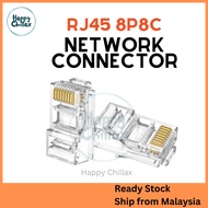 RJ45 8P8C Crystal Head Modular Plug Network Connector | Penyambung Rangkaian RJ45 8P8C Kepala Krista