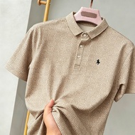 Full Sublimation Classic RCB Glof Polo Club Mens Collar Shirt Striped Laraki Collar Simple Classic
