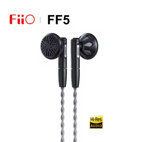 FiiO FF5 1DD 14.2mm Carbon-based Dynamic Driver Earbuds Hi-Res Audio 3.5+4.4mm Plug MMCX Detachable