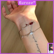 Kuroze  Marquise cut snake bone minimalist red corundum hand jewelry