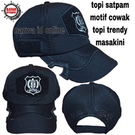 topi coak hitam satpam model terbaru topi tactical motif coak desain keren