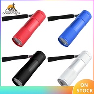 9LED Texture Banknote Detection Lamp IPX4 Waterproof Mini 2W Fluorescent Agent Detection Light AAA B