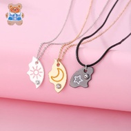 Necklace suitable for 2 3 girls friendship necklace best friend necklace cute koala heart pendant ne