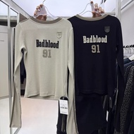Badblood  Vintage Club Jersey Ringer Long-sleeved - Khaki