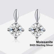 Real 0.2ct 0.3ct 0.5ct 1ct D Color Round Moissanite Earrings Lab Diamond Earrings S925 Sterling Silv