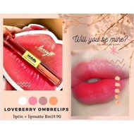 LOVEBERRY LIPMATTE AND LIPTINT 2 IN 1 KOREAN OMBRE LIPMATTE