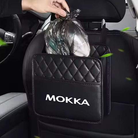 Hanging Car Trash Can Folding Portable Seat Back Storage Bag Garbage Bag Organizer for opel Mokka ac