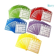 Mary 100pcs Families Games Night Essential Bright Bingo Card Compacts Storage