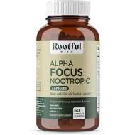 Alpha Focus Nootropic - Memory Booster Supplement with Choline Citicoline GPC L-Tyrosine Bacopa Monn
