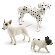 [Ready Stock] Realistic Pet Dog Model Figures Bull Terrier Dalmatian Bulldog Action Figure Puppy Toy