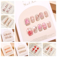 （10 Pcs） Cat's Eye Fake Nails with Glue XS/S/M Size Short Medium Nail Art