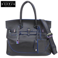 Pelle Morbida 收縮皮革 Kopenhagen 女士兩用波士頓包，黑色，24SS PMO-MB026NH [二手]