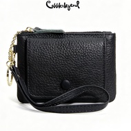Cobbler Legend Retro women's wallet zipper wallet Leather short money Foldable cash wallet