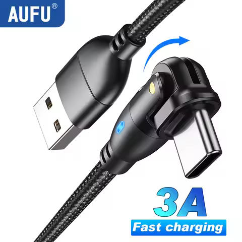 AUFU USB Type C Cable 3A Super Fast Charging Data Cord Phone USB Cable For iPhone 16 15 Huawei Xiaom