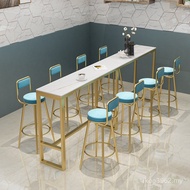 Household Footstool High-Bench Bar Bar Table Rock Tea Shop Light High Milk Nordic Marble Luxury Foot