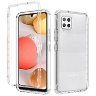Samsung Galaxy A42 5G Case RUILEAN Transparent 2-in-1 Gradient Shockproof Case for Samsung Galaxy A4