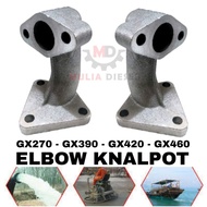 MESIN SIKU Elbow Elbow Kni Exhaust Jos Muffler Engine Generator GX270 GX390 GX420 GX460