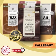 CALLEBAUT FINEST BELGIAN PREMIUM CALLETS CHOCOLATE 811 / 823 / 70-30-38 / W2