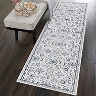 vivorug Machine Washable Runner Rug, 2' x 7', Entryway Rug Hallway Runner Rug, Floral Area Rug Vinta
