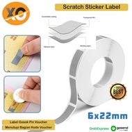 Sticker Label Rub Sticker Label Stick Seal Voucher Pin Scratch Cover Code Vocher Per 10 pcs Barcode 