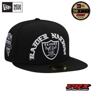 NEW ERA 59FIFTY FITTED LAS VEGAS RAIDERS INAUGURAL SEASON 2020 SCRIPT BLACK PRIME EDITION HAT CAP