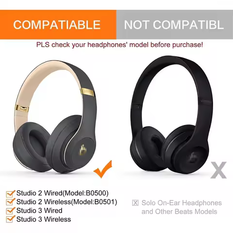 Sport Cooling-Gel Replacement Ear Pads for Beats Studio 2 & Studio 3 Headphones Ear Cushions, Headse