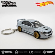 GANTUNGAN HOT WHEELS PREMIUM KEYCHAIN Subaru WRX STI - GRAY - GREY - SHRIMP HOOK - SHRIMP HOOK - KEY
