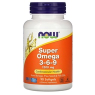 Now Foods, Super Omega 3-6-9, 1,200 mg, 90 / 180 Softgels