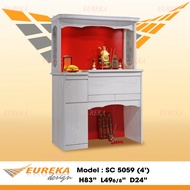 EUREKA 4ft Chinese Feng Shui Prayer Altar Table Wood 505 / 风水神台 (Delivery & Installation Klang Valle